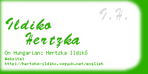 ildiko hertzka business card