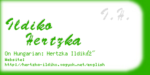 ildiko hertzka business card